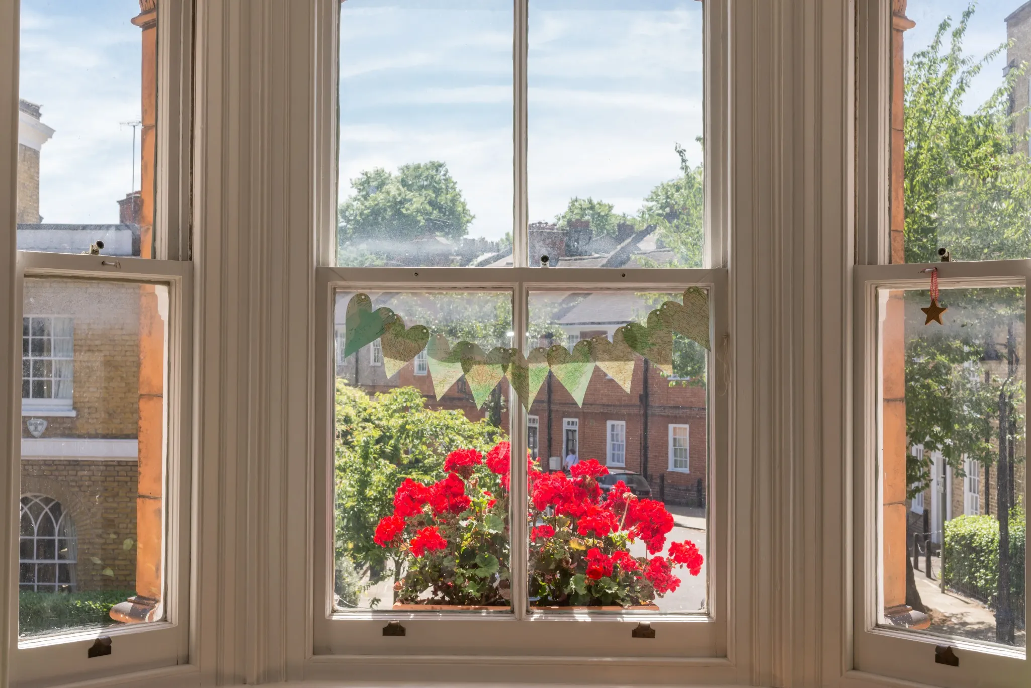 Sash windows in a Victorian period home