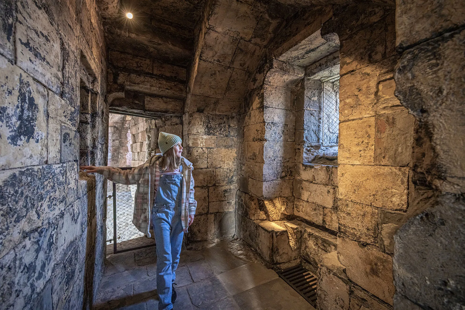 Interior of Cliffords Tower in York, highlighting insurance for historic landmarks