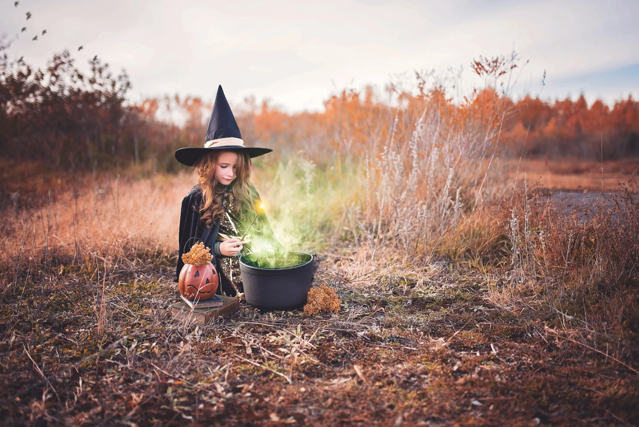 Family-oriented promotional image for potion-making days out, linked to insurance themes