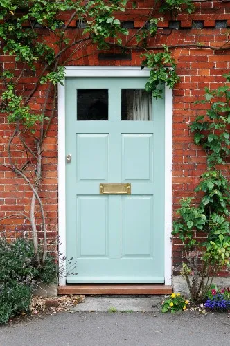 Entrance to a listed property